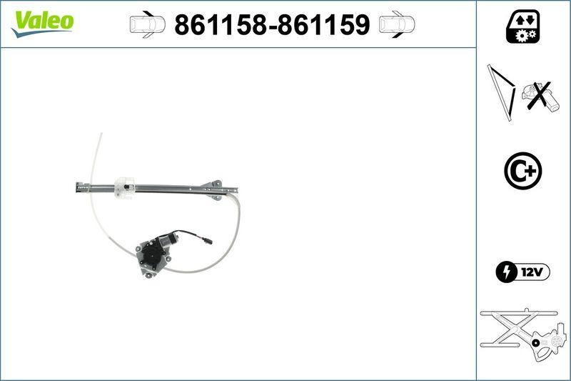 VALEO 861158 Fensterheber nur mit Komfort FL