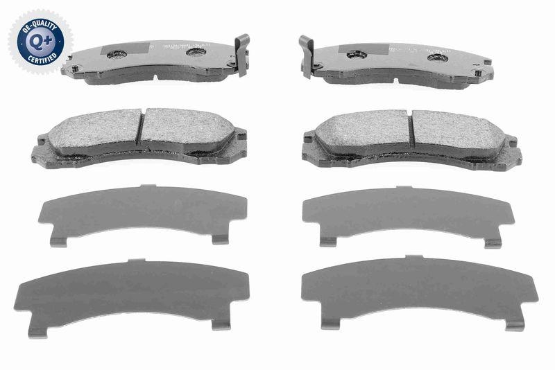 ACKOJA A37-0023 Bremsbelagsatz, Scheibenbremse Vorderachse - Akebono, mit Akustischer V f&uuml;r MITSUBISHI