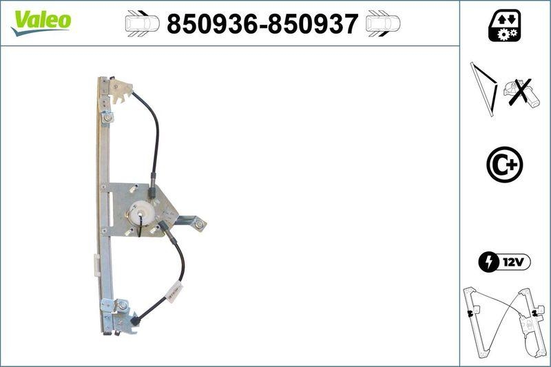 VALEO 850936 Fensterheber (o. Motor) vorne links CITROEN