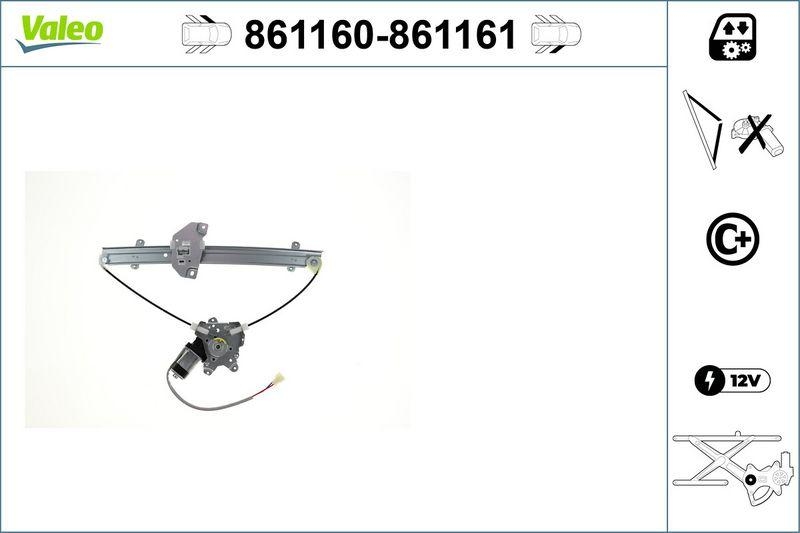 VALEO 861160 Fensterheber nur mit Komfort FL