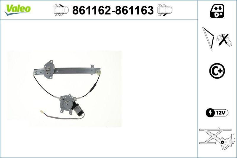 VALEO 861162 Fensterheber nur mit Komfort FL