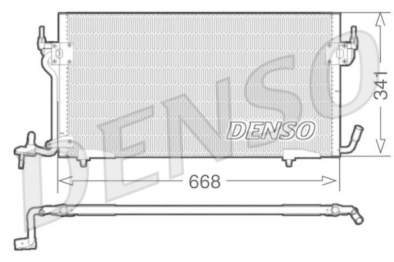 DENSO DCN21011 Kondensator A/C PEUGEOT 306 Break (7E, N3, N5) 2.0 HDI 90 (1999 - 2002)