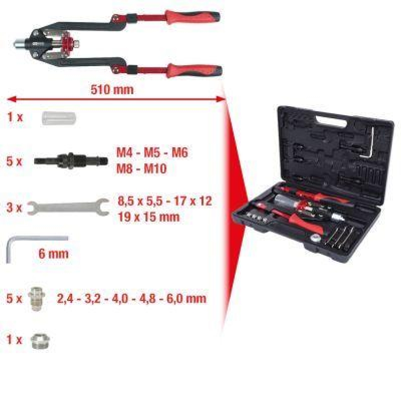 KS TOOLS 150.9630 Universal-Nietzangen-Satz