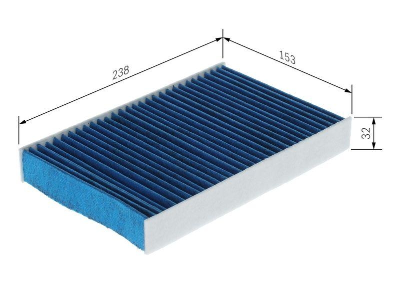 Bosch 0 986 628 650 Aktivkohleinnenraumfilter A8650