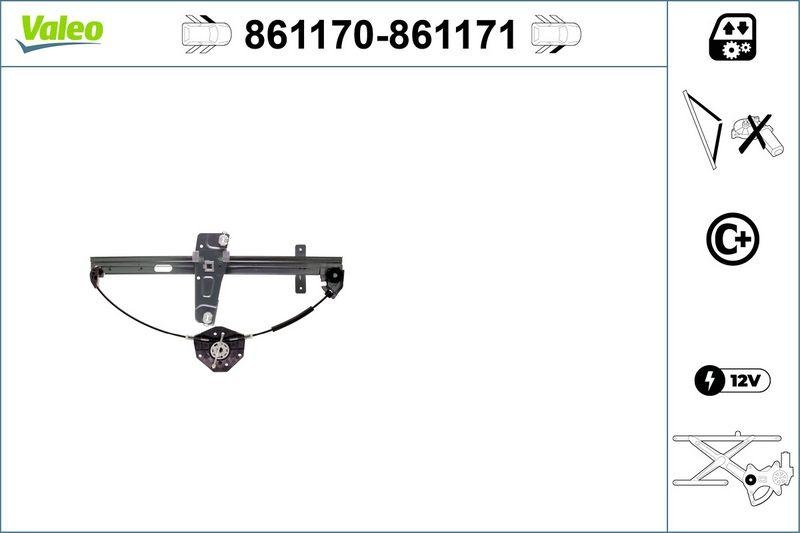 VALEO 861171 Fensterheber nur mit Komfort FR