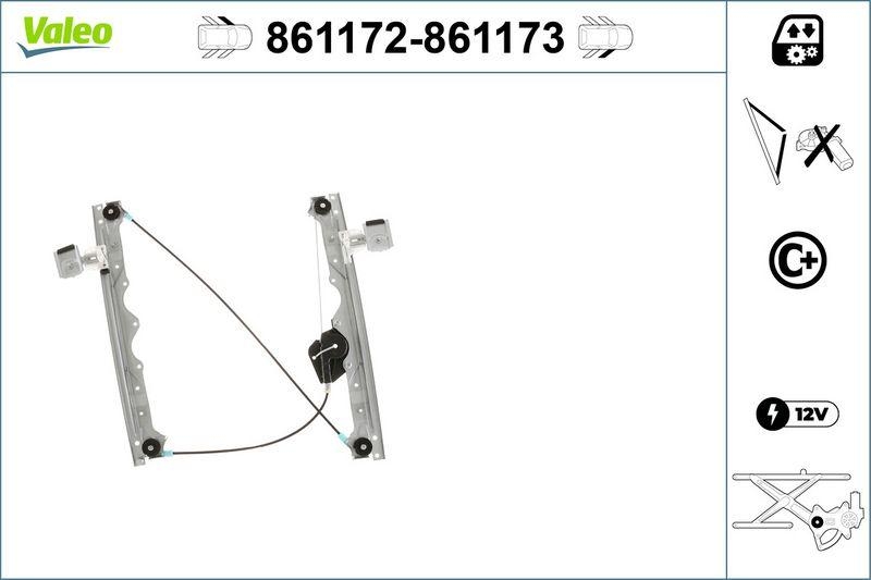 VALEO 861172 Fensterheber nur mit Komfort FL