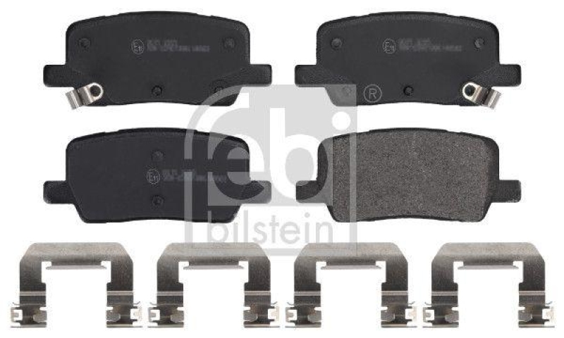FEBI BILSTEIN 183715 Bremsbelagsatz mit Befestigungsmaterial f&uuml;r Tesla