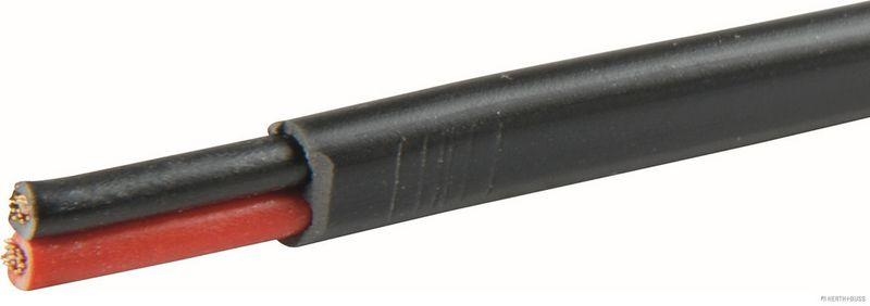 HERTH+BUSS 51275148500 Elektroleitung FLYY-fl 1 x 2,5 mm², schwarz/rot, PVC