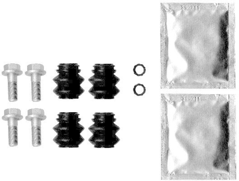 HELLA 8DZ 355 201-671 Zubehörsatz, Bremssattel für FORD