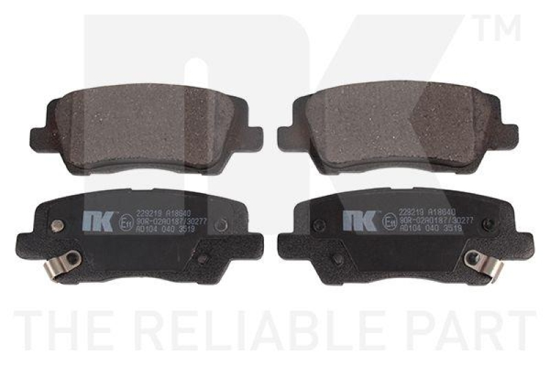 NK 229219 Bremsbelagsatz, Scheibenbremse f&uuml;r CADILLAC