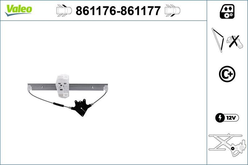 VALEO 861176 Fensterheber nur mit Komfort FL