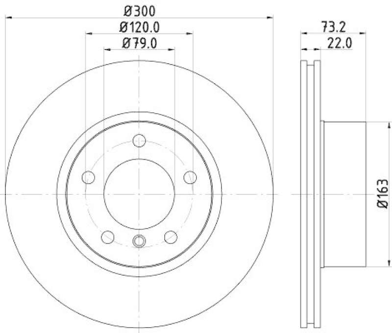 HELLA 8DD 355 118-041 Bremsscheibe f&uuml;r BMW