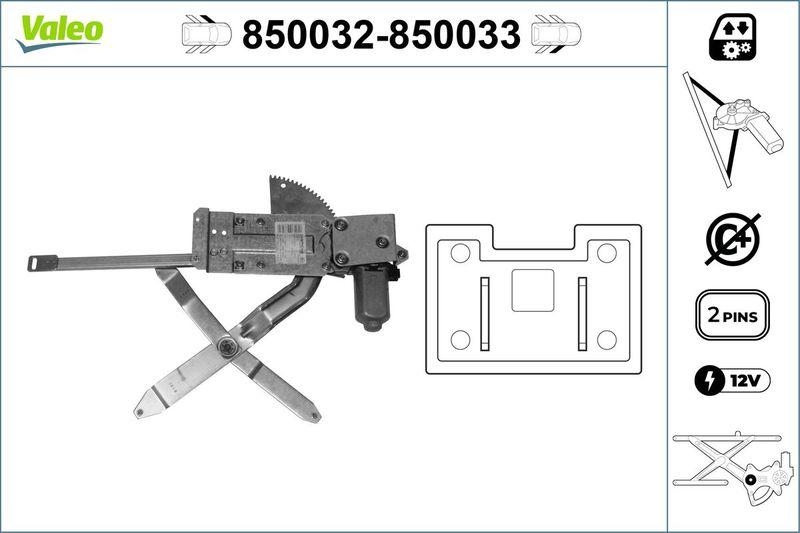 VALEO 850032 Fensterheber vorne links BMW 5er (E34)