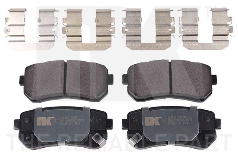 NK 223521 Bremsbelagsatz, Scheibenbremse f&uuml;r HYUNDAI, KIA