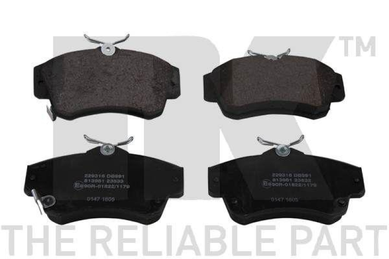 NK 229316 Bremsbelagsatz, Scheibenbremse f&uuml;r CHRYSLER, DODGE