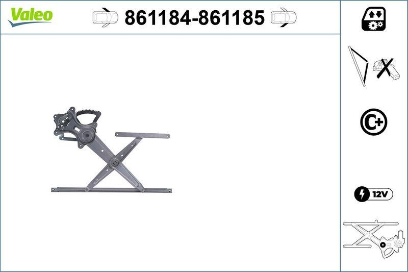 VALEO 861184 Fensterheber nur mit Komfort FL