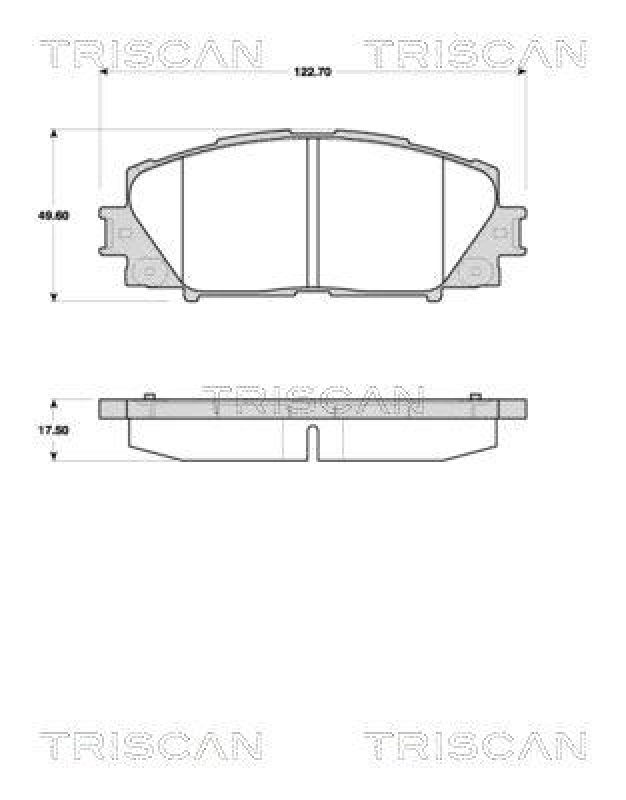 TRISCAN 8110 13071 Bremsbelag Vorne f&uuml;r Toyota Yaris