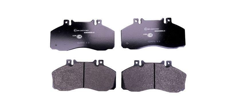 HELLA 8DB 355 005-311 Bremsbelagsatz, Scheibenbremsbelag f&uuml;r MB