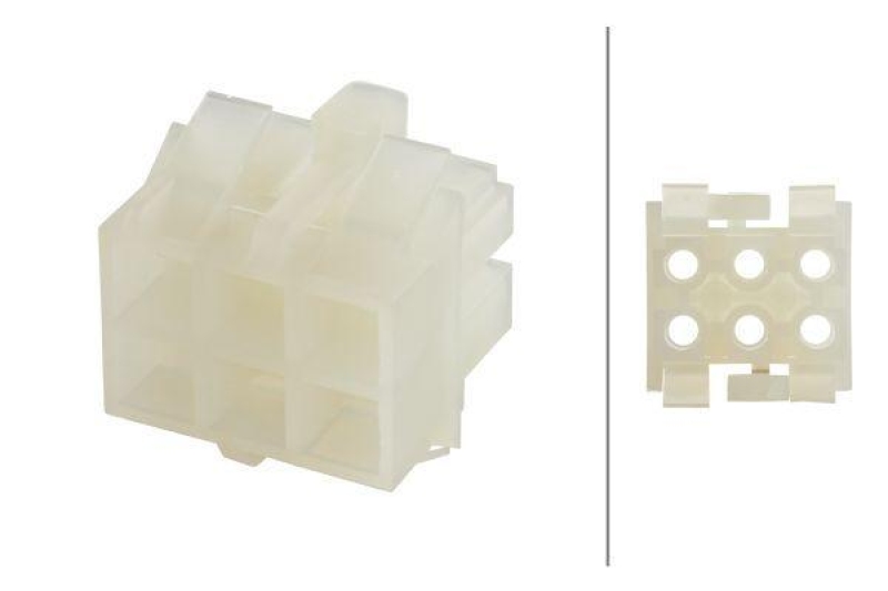 HELLA 8KW 744 852-003 Steckgeh&auml;use B 109 6 polig, -> 2,5 mm&sup2;