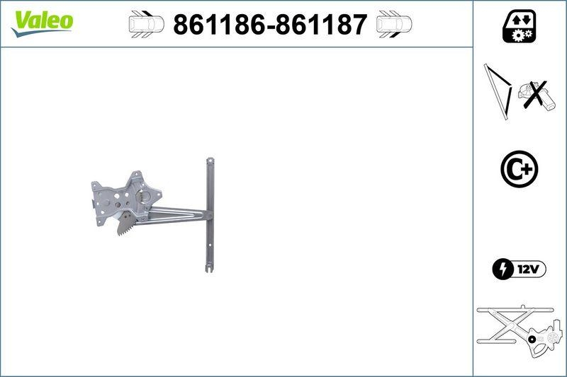 VALEO 861187 Fensterheber nur mit Komfort FR