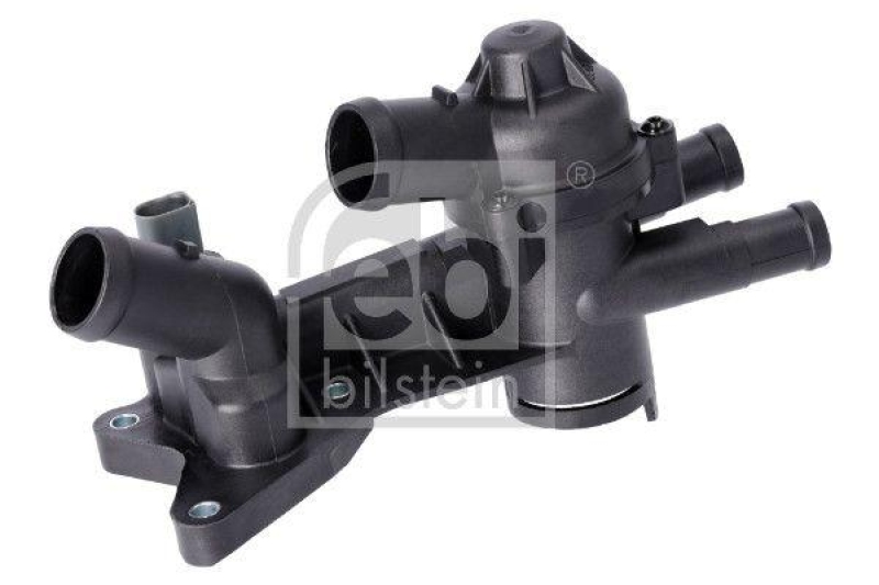 FEBI BILSTEIN 180393 Thermostat mit Thermostatgehäuse, Sensor und Dichtring für VW-Audi