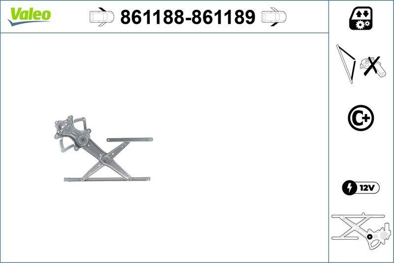 VALEO 861188 Fensterheber nur mit Komfort FL