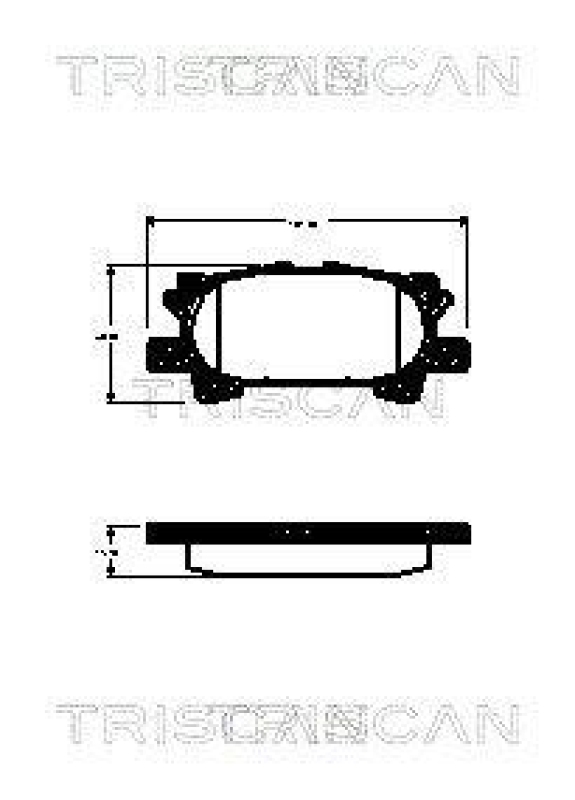 TRISCAN 8110 13075 Bremsbelag Hinten f&uuml;r Lexus Rx