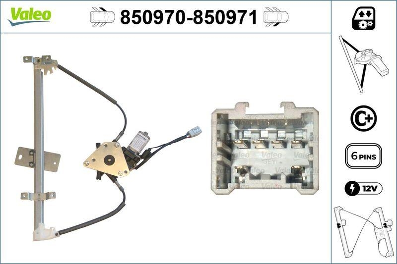 VALEO 850970 Fensterheber vorne links Honda Jazz