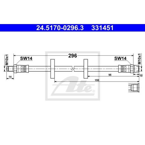 ATE 24.5170-0296.3 Bremsschlauch