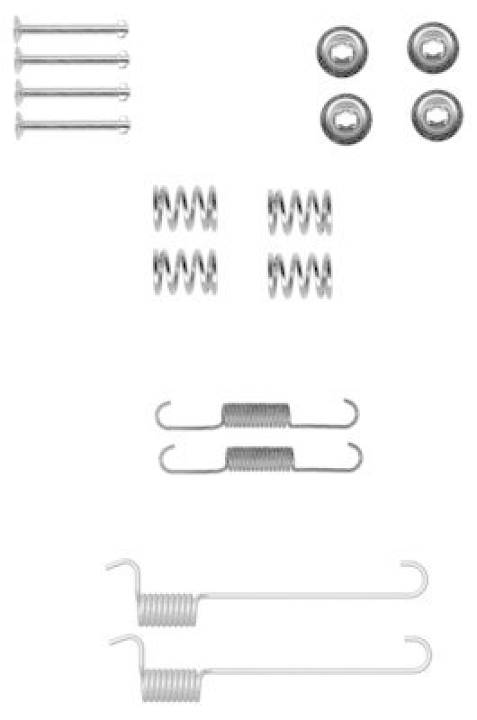 HELLA 8DZ 355 201-881 Zubeh&ouml;rsatz, Bremsbacken f&uuml;r NISSAN