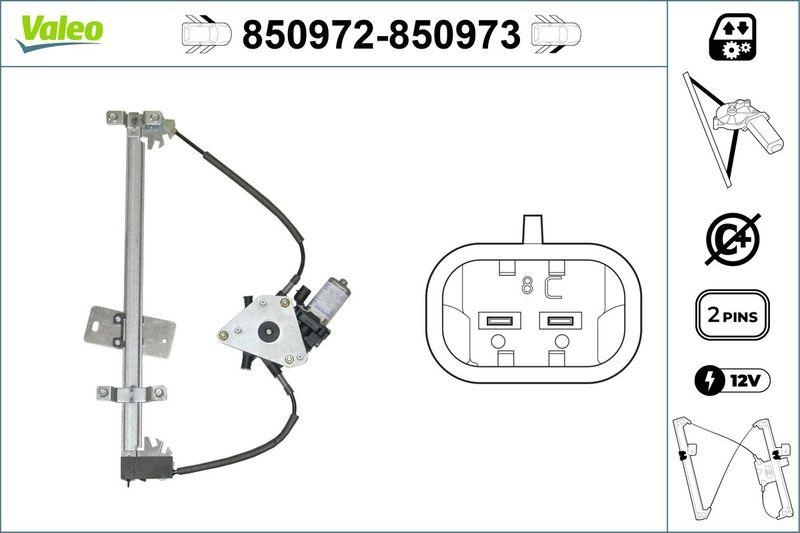 VALEO 850972 Fensterheber vorne links Honda Jazz
