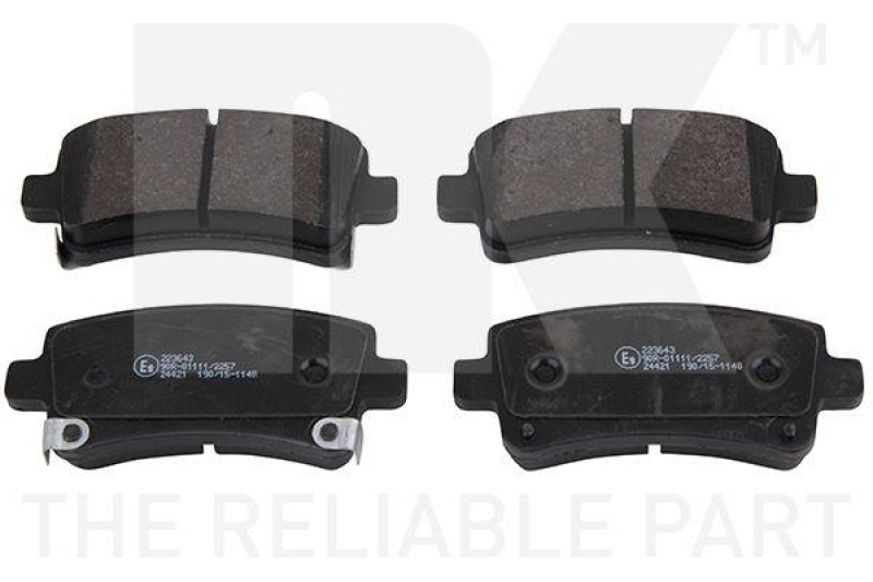 NK 223643 Bremsbelagsatz, Scheibenbremse f&uuml;r CHEVROLET, OPEL, SAAB, VAUX