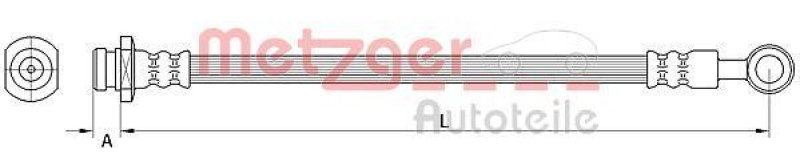 METZGER 4111549 Bremsschlauch f&uuml;r OPEL VA links/rechts