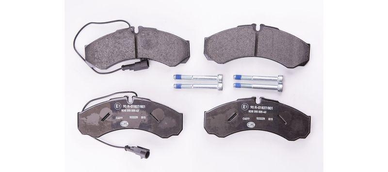 HELLA 8DB 355 005-431 Bremsbelagsatz, Scheibenbremsbelag f&uuml;r IVECO/NISSAN