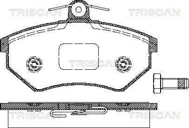 TRISCAN 8110 29986 Bremsbelag Vorne f&uuml;r Volkswagen Golf, Passat, V