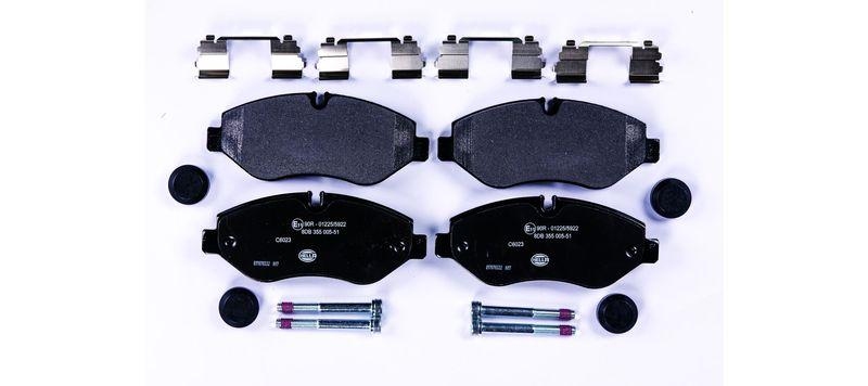 HELLA 8DB 355 005-511 Bremsbelagsatz, Scheibenbremsbelag f&uuml;r IVECO