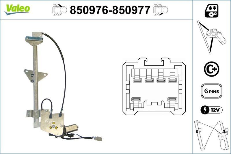 VALEO 850976 Fensterheber vorne links Honda Jazz