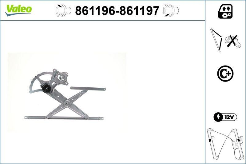 VALEO 861196 Fensterheber nur mit Komfort RL