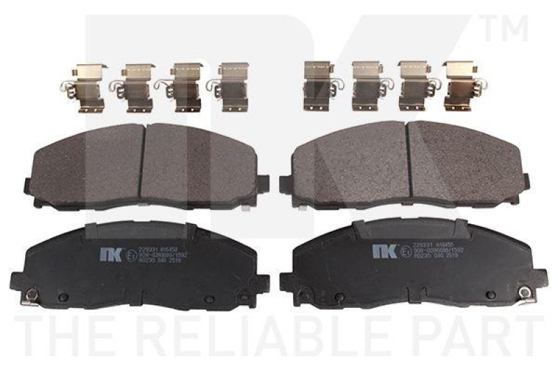 NK 229331 Bremsbelagsatz, Scheibenbremse f&uuml;r CHRYSLER, DODGE, FIAT, LANCIA
