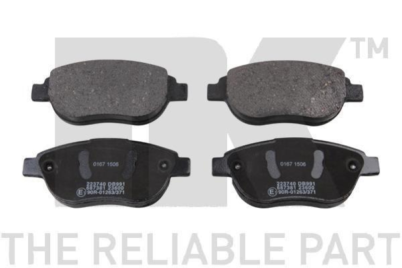 NK 223740 Bremsbelagsatz, Scheibenbremse f&uuml;r CITROEN, FIAT, PEUGEOT