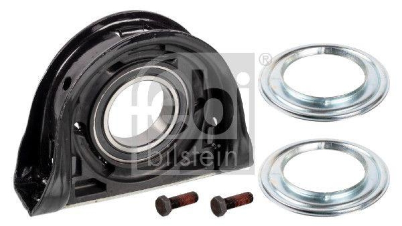FEBI BILSTEIN 171513 Kardanwellenmittellager mit integriertem W&auml;lzlager und Anbaumaterial f&uuml;r Volvo