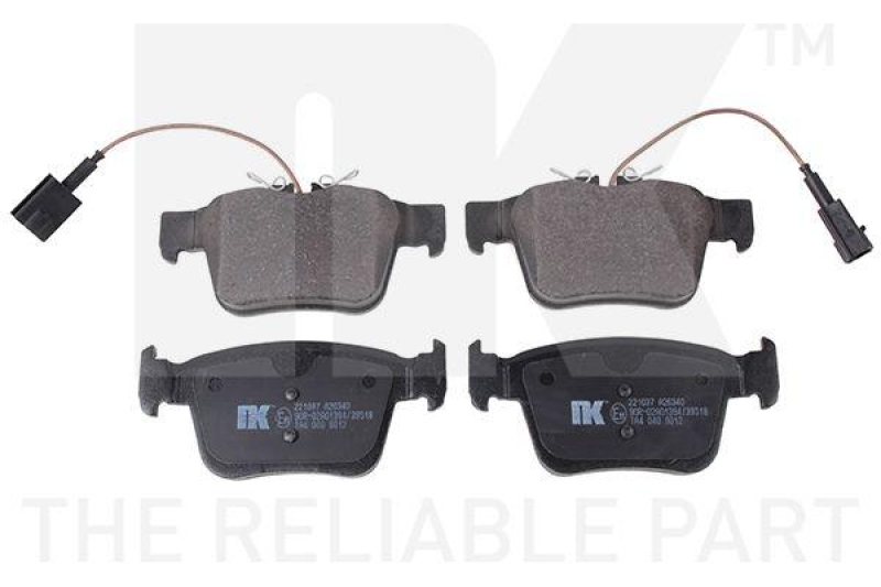 NK 221037 Bremsbelagsatz, Scheibenbremse f&uuml;r ALFA ROMEO, MASERATI