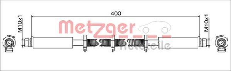 METZGER 4111748 Bremsschlauch f&uuml;r LAND ROVER VA links/rechts