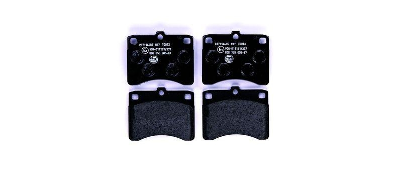 HELLA 8DB 355 005-671 Bremsbelagsatz, Scheibenbremsbelag f&uuml;r DAIHATSU/PIAGGIO