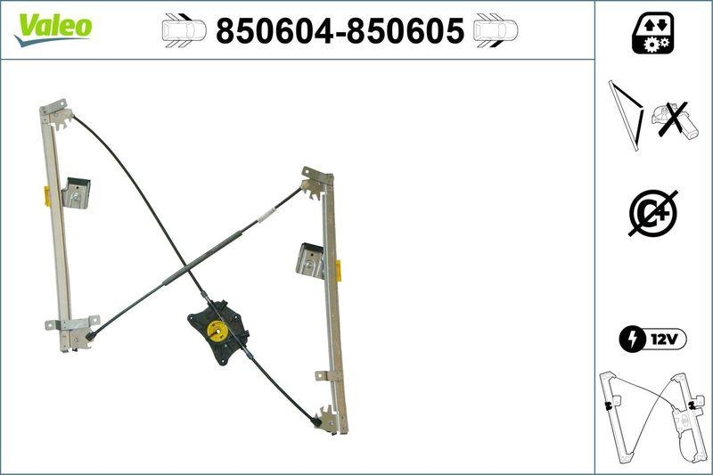 VALEO 850604 Fensterheber (o. Motor) vorne links VW Golf