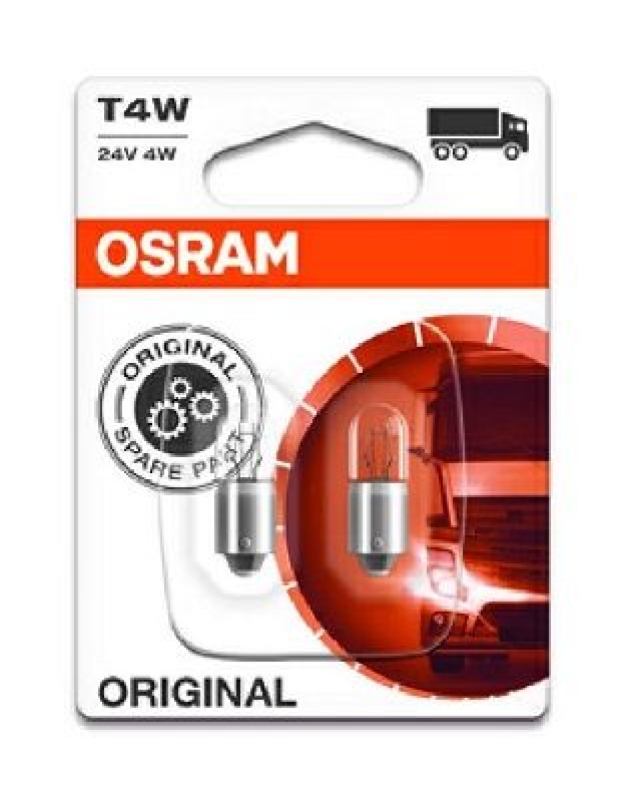 OSRAM 3930-02B Glühlampe BA9S 24V 4W 2er Blister