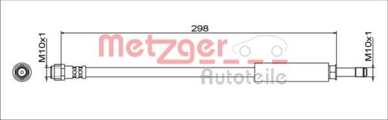 METZGER 4111786 Bremsschlauch