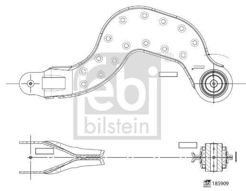 FEBI BILSTEIN 185909 Querlenker mit Lager f&uuml;r Mercedes-Benz