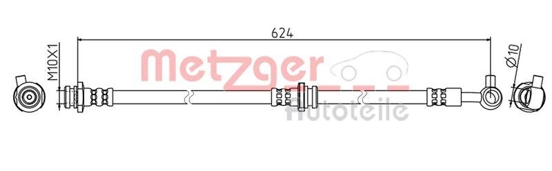 METZGER 4111834 Bremsschlauch f&uuml;r RENAULT VA links/rechts