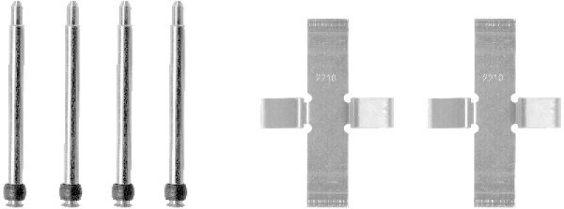 HELLA 8DZ 355 202-161 Zubehörsatz, Scheibenbremsbelag für MB